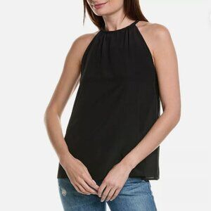 A.L.C.  NWT Women's Black Sleeveless Halter Neck Kinsa Ii Silk Top Size 12